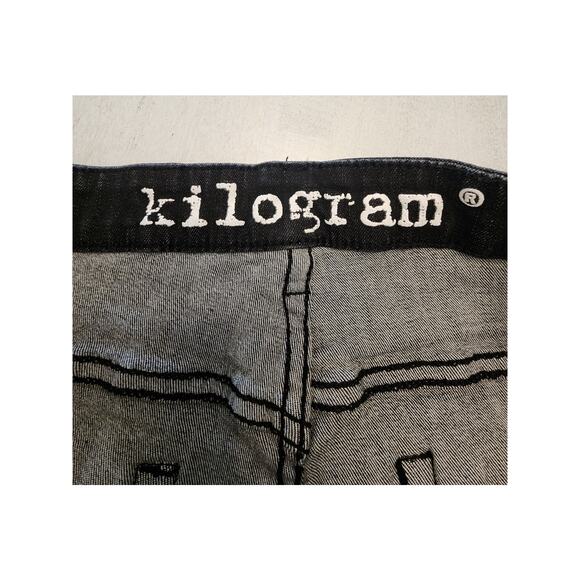 Kilogram Black Wash Denim Jeans Splattered Paint SZ 38 - Picture 4 of 13
